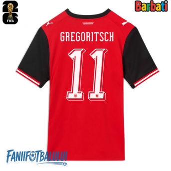 Austria Michael Gregoritsch #11 Tricou Fotbal Replică Mondial 2026 Barbati Acasa